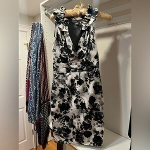 Donna Ricco Black and White Sheath Midi Dress